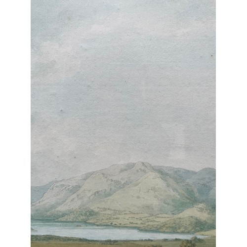 333 - HARRIET LISTER FL 1780-1810 WATERCOLOUR DERWENT WATER FROM THE VICARAGE CIRCA 1789