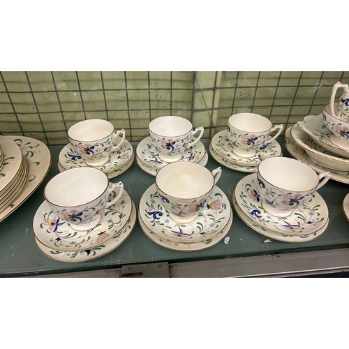 434 - COALPORT PAGEANT BONE CHINA TEA AND DINNER SERVICE