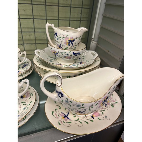 434 - COALPORT PAGEANT BONE CHINA TEA AND DINNER SERVICE