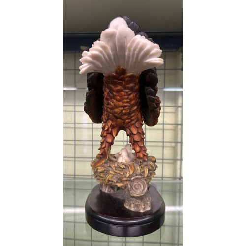 435 - PARK LANE COLLECTION RESIN EAGLE AND NEST FIGURE