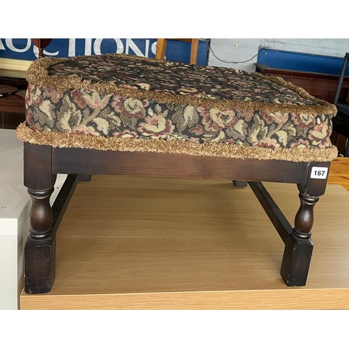 167 - TAPESTRY SQUARE TOPPED STOOL