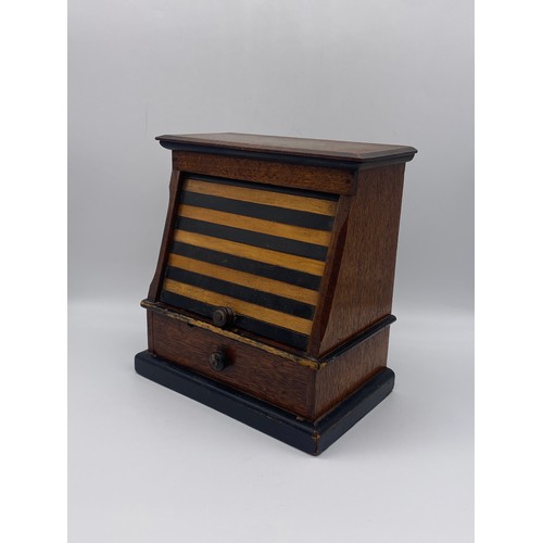 565 - TAMBOUR FRONTED MINIATURE NEEDLEWORK BOX