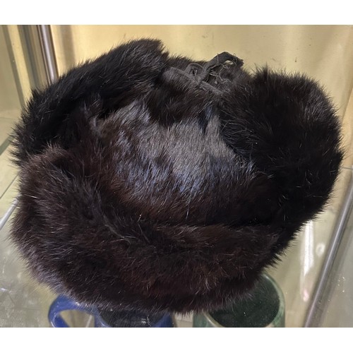 493 - TWO RUSSIAN TRAPPER STYLE FUR HATS