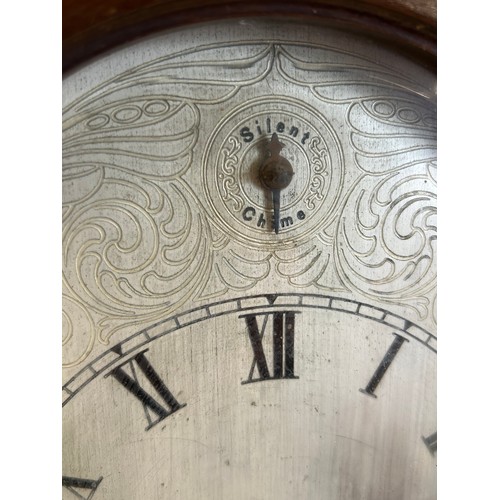 499 - EDWARDIAN EIGHT DAY MANTLE CLOCK IN MARQUETRY INLAID CASE