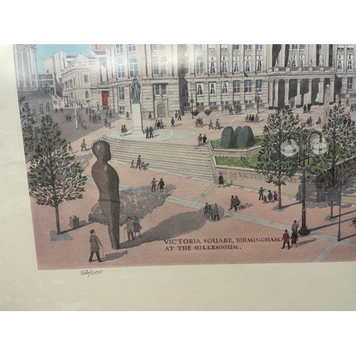 342 - LIMITED EDITION LITHOGRAPHIC PRINT 156/600 SIGNED IN PENCIL JLS SERMAN ENTITLED VICTORIA SQUARE BIRM... 