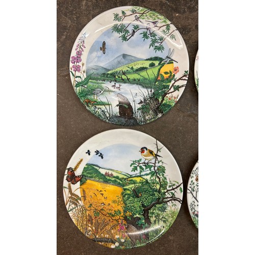 446 - SET OF EIGHT WEDGWOOD LIMITED EDITION COUNTRY PANORAMA PLATES WITH CERTIFICATES