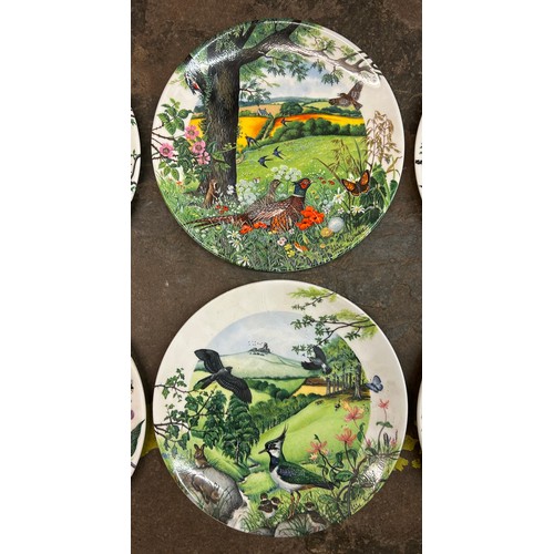 446 - SET OF EIGHT WEDGWOOD LIMITED EDITION COUNTRY PANORAMA PLATES WITH CERTIFICATES