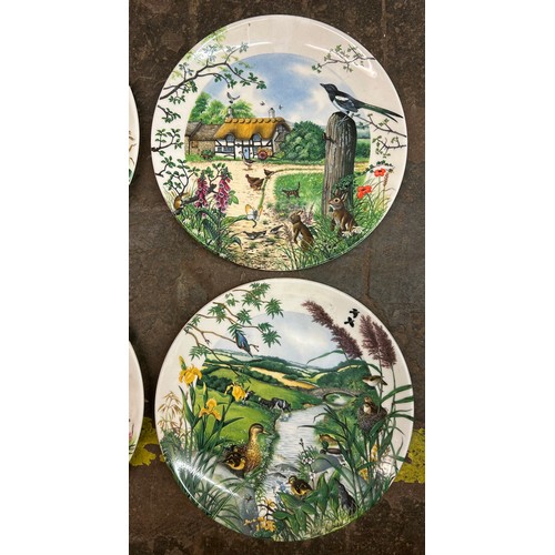 446 - SET OF EIGHT WEDGWOOD LIMITED EDITION COUNTRY PANORAMA PLATES WITH CERTIFICATES