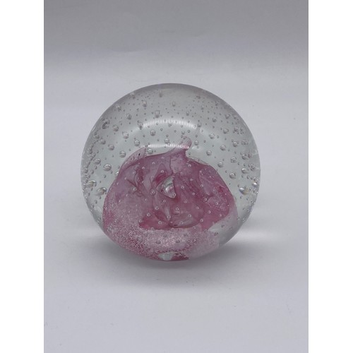 530 - EIGHT CAITHNESS GLASS PAPERWEIGHTS INC. SPARKLE, PINK CHAMPAGNE, TWIRL, PIXIE, PEBBLES AND SCENT BOT... 