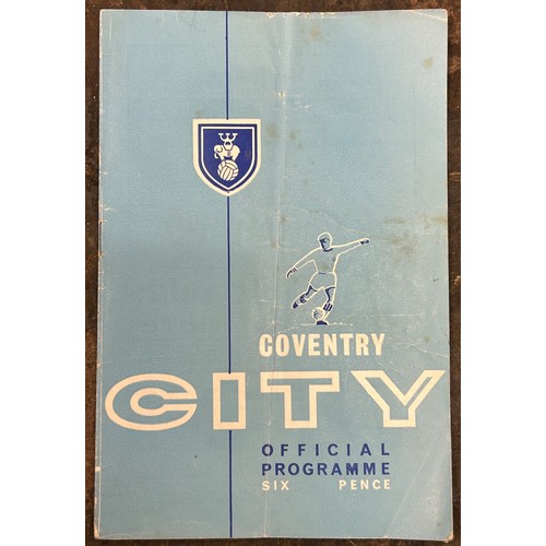 635 - COVENTRY CITY 1964 MATCHDAY PROGRAMME V COLCHESTER