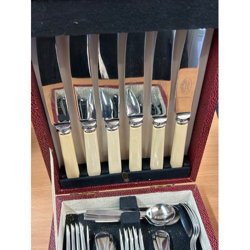 504 - SELECTION OF CASED VINERS CUTLERY, PLACE MATS AND COASTERS