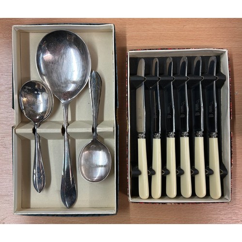 504 - SELECTION OF CASED VINERS CUTLERY, PLACE MATS AND COASTERS