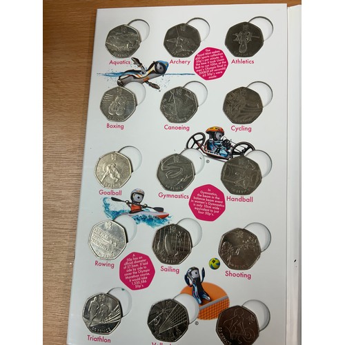 598 - 2012 LONDON OLYMPICS 50 PENCE SPORTS COLLECTION ALBUM