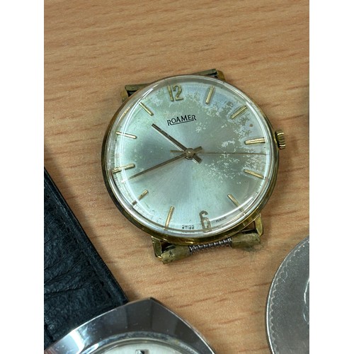 591 - INGERSOL GENTS WRISTWATCH, ROAMER WRISTWATCH, AND QUEEN ELIZABETH II COINS