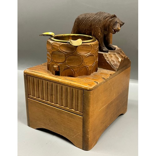 622 - CONTINENTAL CARVED BEAR SMOKERS COMPENDIUM BOX