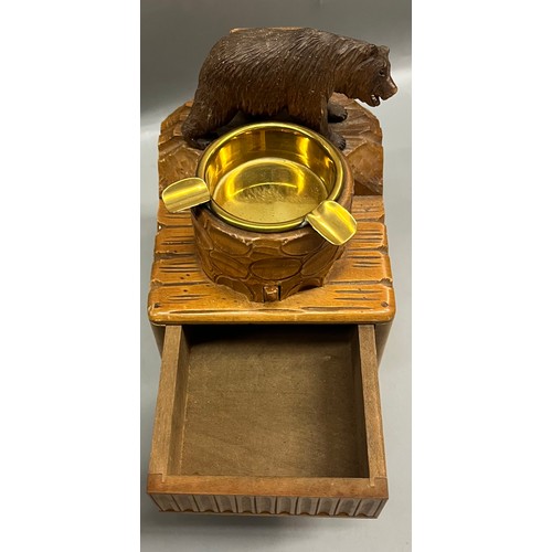 622 - CONTINENTAL CARVED BEAR SMOKERS COMPENDIUM BOX