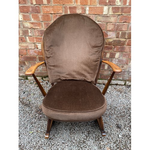 31 - ERCOL ELM ROCKING CHAIR