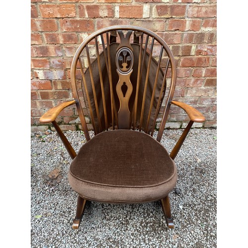 31 - ERCOL ELM ROCKING CHAIR