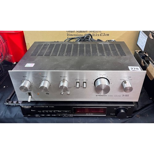 278 - PIONEER SA I500 STEREO AMPLIFIER AND TECHNICS STX301L STEREO TUNER