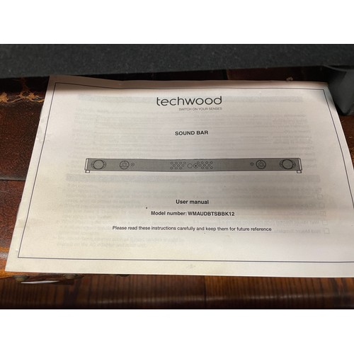 26 - TECHWOOD SOUNDBAR WITH LEAD AND REMOTE