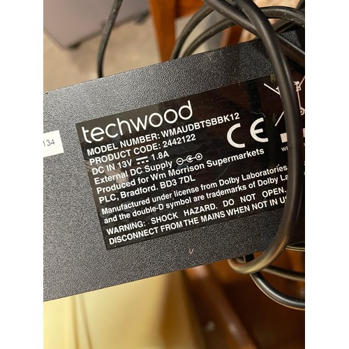 26 - TECHWOOD SOUNDBAR WITH LEAD AND REMOTE