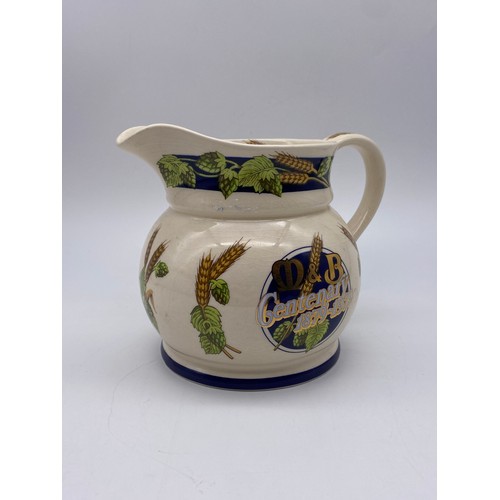 571 - M&B WADE WATER JUG AND SELECTION OF MINIATURE ALE BOTTLES