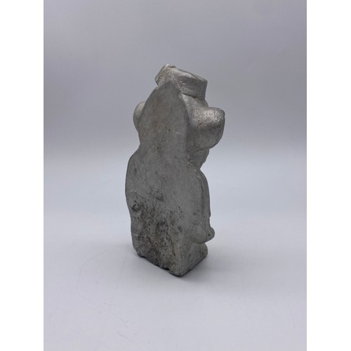 609 - CAST METALWARE SEATED MONKEY FIGURE