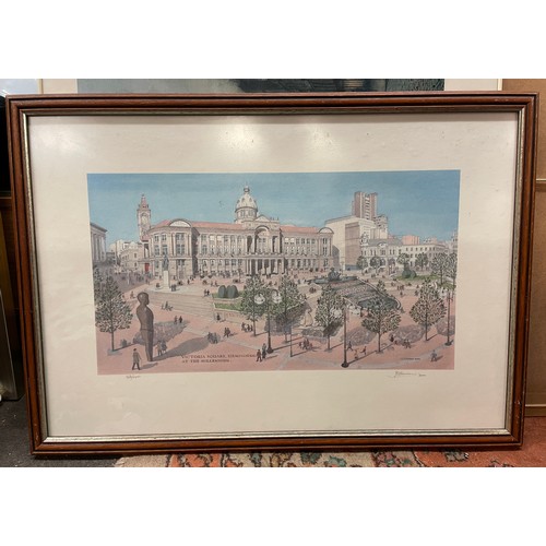 711 - LIMITED EDITION LITHOGRAPHIC PRINT 156/600 SIGNED IN PENCIL JLS SURMAN ENTITLED VICTORIA SQUARE BIRM... 