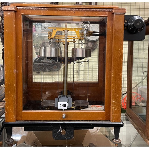 446 - STANTON OF LONDON LABORATORY SCALES IN CASE