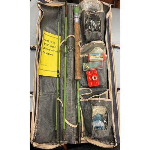 624 - CASED MILBRO TOURISTS FIBERGLASS FISHING ROD SET