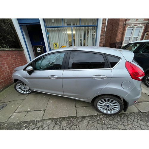 1 - FORD FIESTA TITANIUM TDCI 70, 5 DOOR HATCHBACK, DIESEL, COLOUR SILVER, 1399CC, 2011, REGISTRATION NU... 