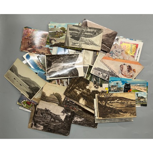 540 - SELECTION OF PICTURE POSTCARDS, SOME CASH'S SILK WOVEN BOOKMARKS AND SELECTION OF ENAMEL COVENTRY RE... 