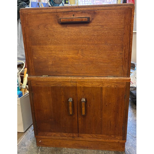 72 - 1930S CUPBOARD AND DRINKS CABINET