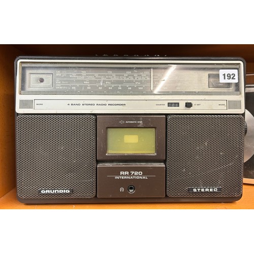 192 - GRUNDIG STEREO RADIO TAPE PLAYER AND MURPHY RADIO