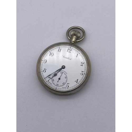 513 - BOXED CORTEBERT BASE METAL POCKET WATCH