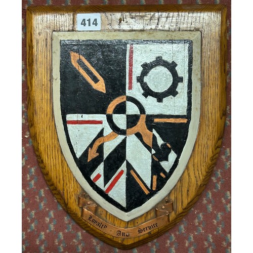 414 - PAINTED SHIELD PLAQUE