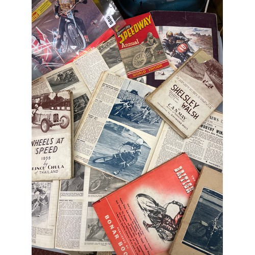 419 - INTERESTING SCRAP BOOKS CONTAINING SPEEDWAY RELATED NEWSPAPER CUTTINGS AND EPHEMERA