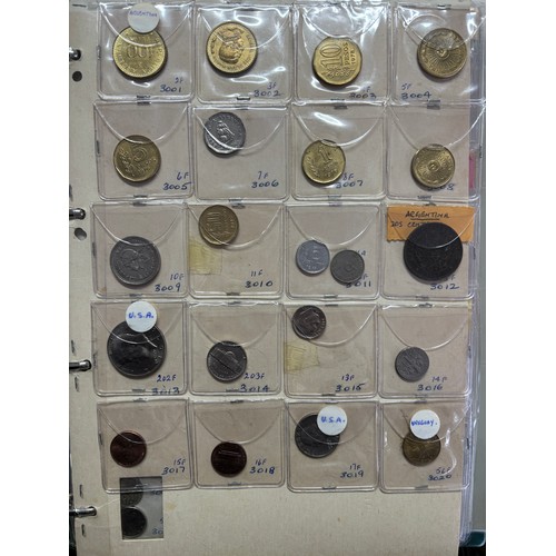 572 - ALBUM OF GB DECIMAL COINAGE AND FOREIGN COINS INCLUDING COMMONWEALTH COUNTRIES, AND SOME BANK NOTES