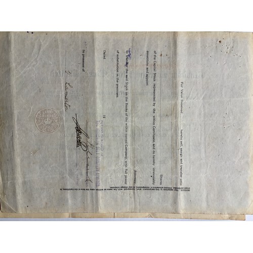 581 - FOLDER OF CANADIAN LORRAINE SILVER MINE LIMITED SHARE CERTIFICATES 1924 AND 1925