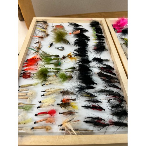 339 - THREE TIER BOX OF WET AND DRY FISHING FLIES