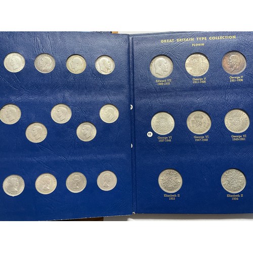 574 - TWO GB SILVER TYPE SET VICTORIA 1837-1901 VARIOUS DENOMINATIONS, INCOMPLETE, AND EDWARD VII TO ELIZA... 