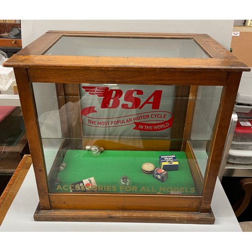 416A - VINTAGE BSA MOTOR CYCLE SHOP DISPLAY CABINET