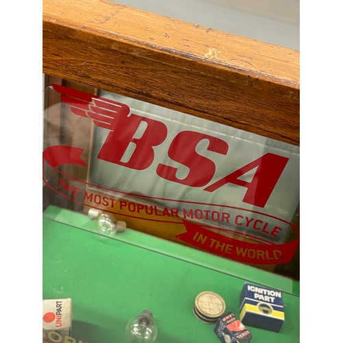 416A - VINTAGE BSA MOTOR CYCLE SHOP DISPLAY CABINET