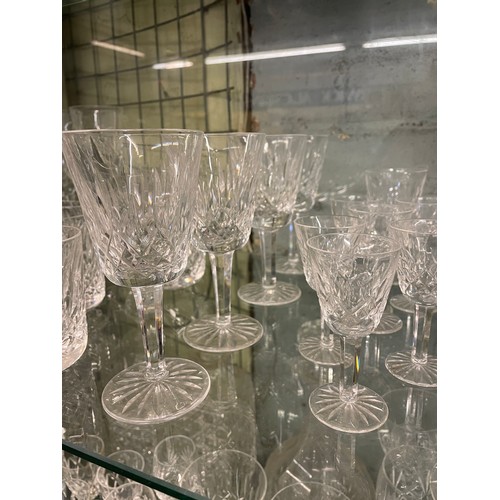 244A - SHELF OF WATERFORD CRYSTAL LISMORE DRINKING GLASSES AND TUMBLERS