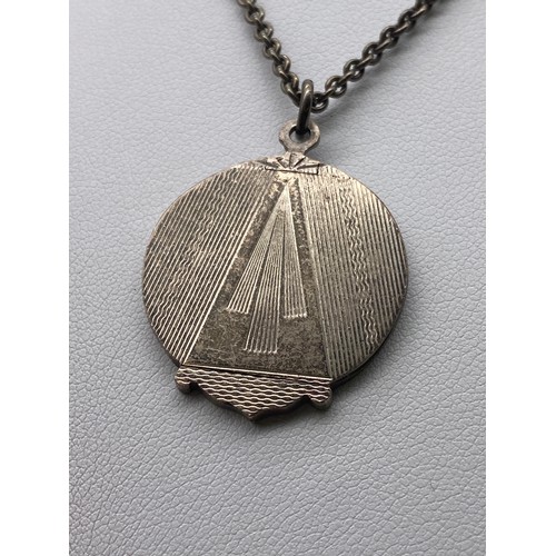 558 - SILVER LINK BRACELET WITH PADLOCK FASTENER AND SAFETY CHAIN, SILVER HORSESHOE CHARM, SILVER BAND, SI... 