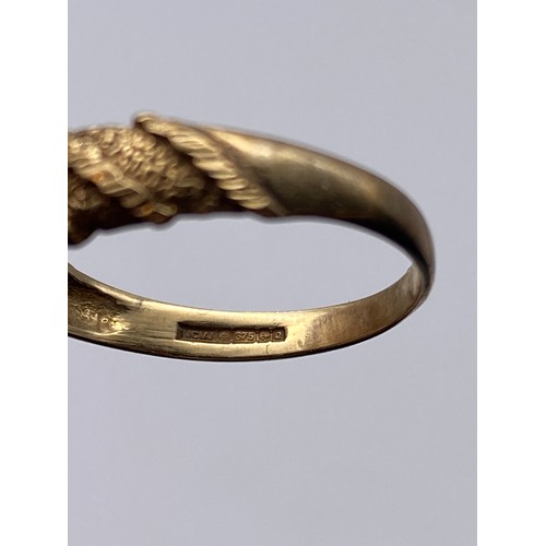 529 - 9CT GOLD ROPE EFFECT BAND 1.5G APPROX.