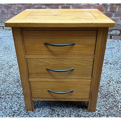 6 - LIGHT OAK THREE DRAWER CHEST