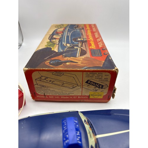 370 - BOXED MODEL 141 WELSOTOYS REMOTE CONTROL POLICE CAR