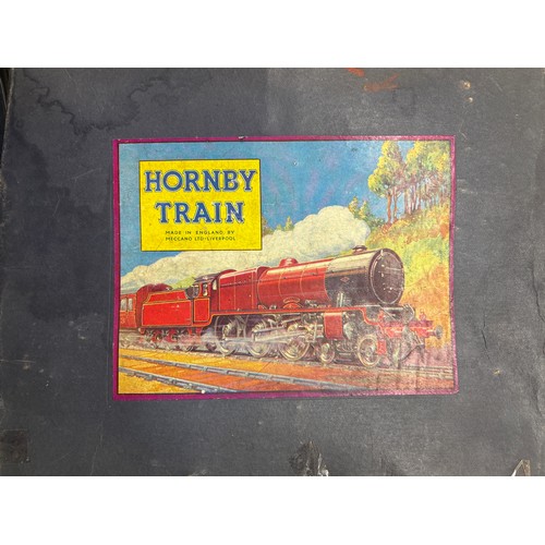 553 - BOXED HORNBY TINPLATE TRAIN SET AND TRACK