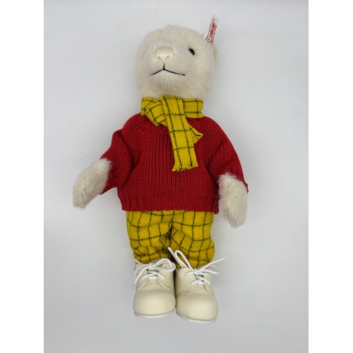 555 - BOXED LIMITED EDITION STEIFF RUPERT CLASSIC BEAR WITH WHITE SHOES AND CERTIFICATE NO 00788 653568